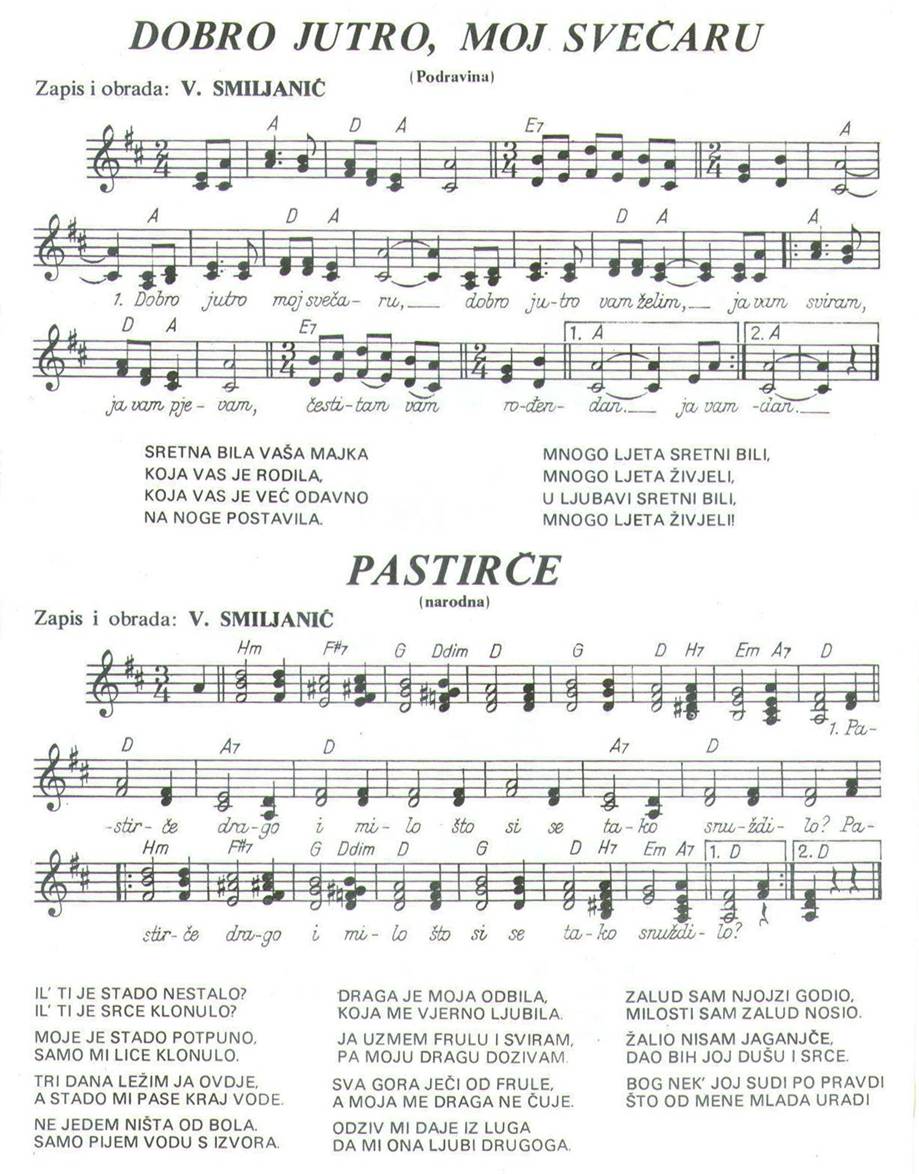 Partiture Dobro jutro moj sve�aru-Pastir�e