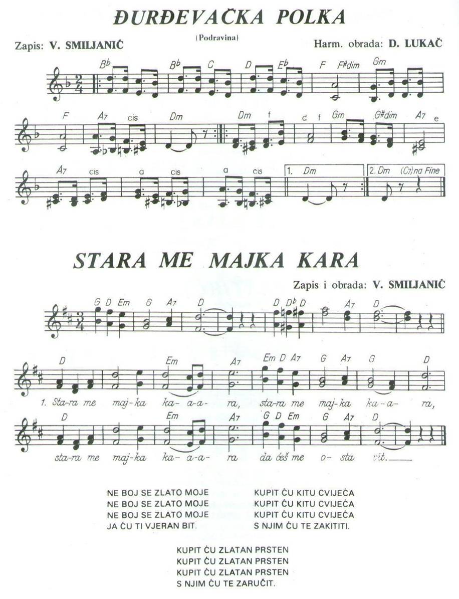 Partiture �ur�eva�ka polka-Stara me majka kara